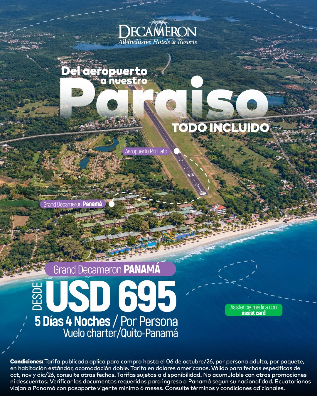 Charter Panamá · Grand Decameron Panamá todo incluido